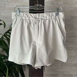 Lululemon Cinchable Waist High-Rise Woven Bone Ivory Shorts 3.5" Size L